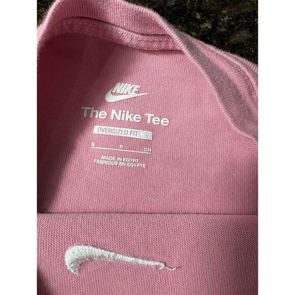 Nike Sportswear T-Shirt Womens Small Dusty Pink Oversized Long Sleeve - Picture 8 of 9